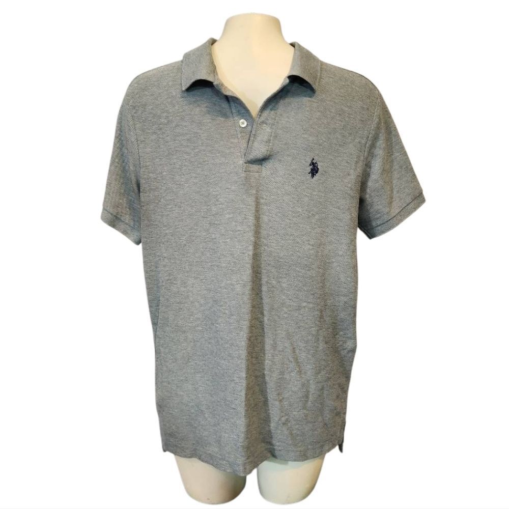 Men's U.S. Polo Assn. Heather Gray Polo Size Medium‎